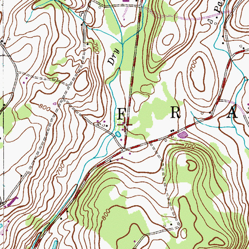 Topographic Map of Township of Frankford, NJ