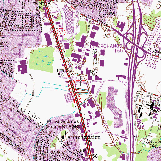 Topographic Map of Bergen County, NJ