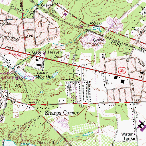 Topographic Map of Camden County, NJ