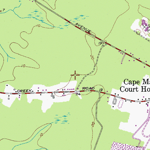 Topographic Map of Cape May County, NJ