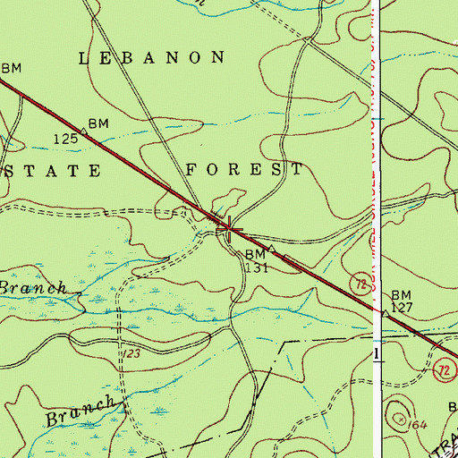 Topographic Map of Butlers Place, NJ