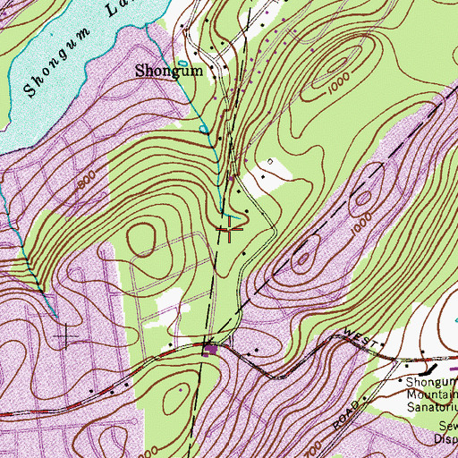 Topographic Map of Trowbridge Mountain, NJ