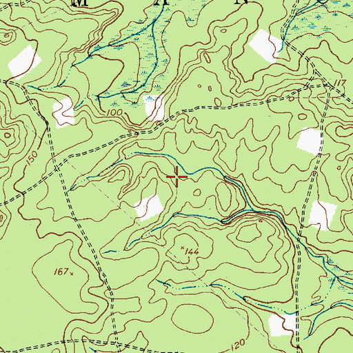 Topographic Map of Whiting Wildlife Management Area, NJ