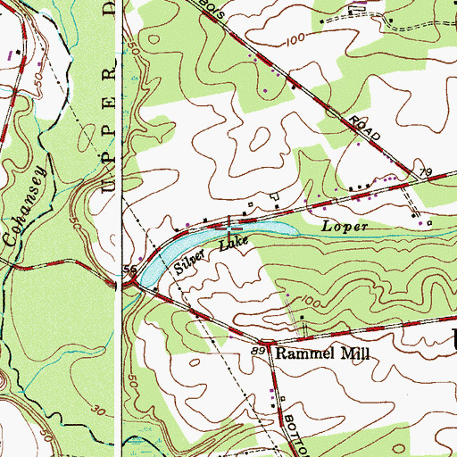 Topographic Map of Silver Lake, NJ