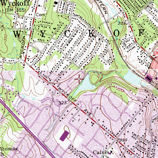 Topographic Map of Township of Wyckoff, NJ