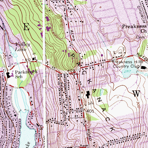 Topographic Map of Township of Wayne, NJ