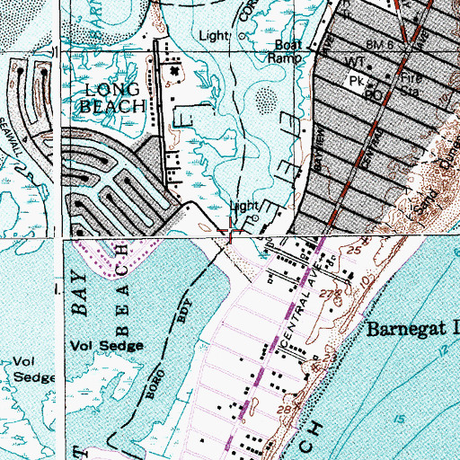 Topographic Map of Barnegat (historical), NJ