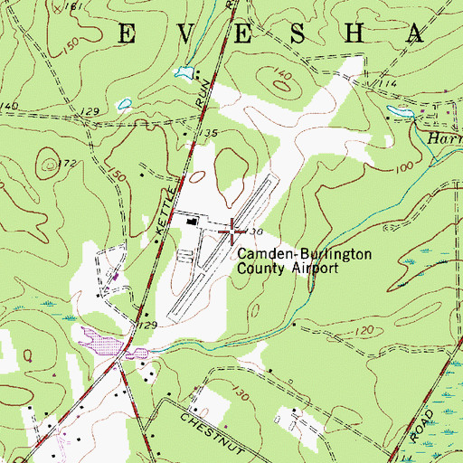 Topographic Map of Camden-Burlington County (historical), NJ