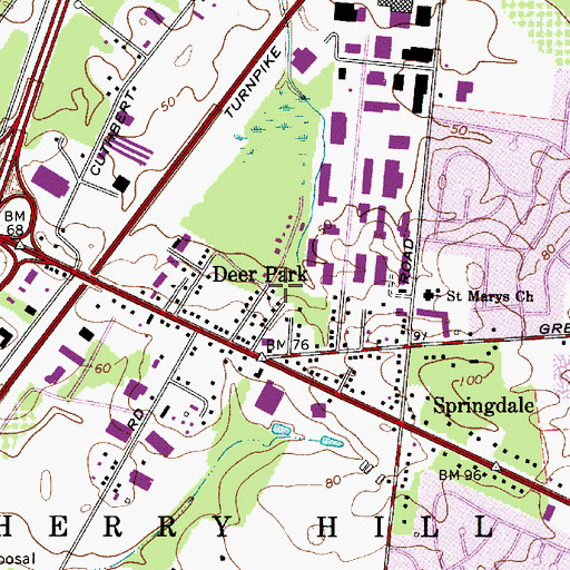 Topographic Map of A M Rodgers Construction Company (historical), NJ