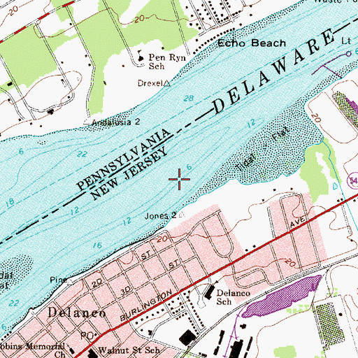 Topographic Map of Ronson-Delanco Helistop, NJ
