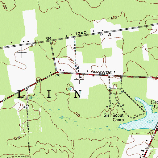 Topographic Map of Sandor Farms Airstrip (historical), NJ