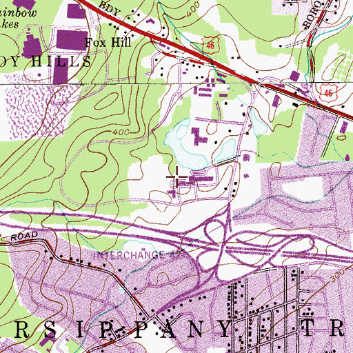 Topographic Map of Interpace Corporation, NJ