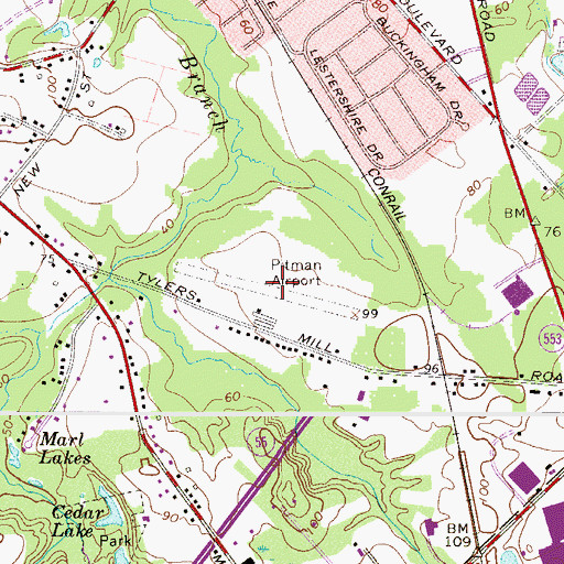 Topographic Map of Pitman (historical), NJ