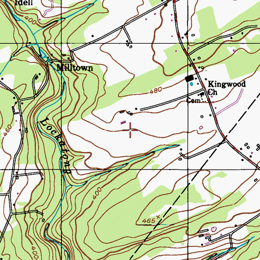 Topographic Map of Windward Farms Airport, NJ