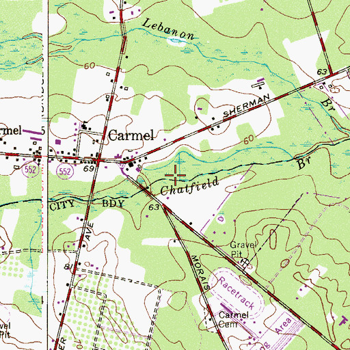 Topographic Map of Vocational Tech Airstrip (historical), NJ