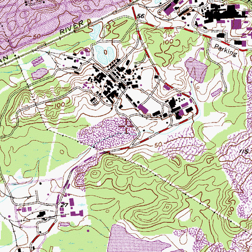 Topographic Map of Hercules Parlin (historical), NJ
