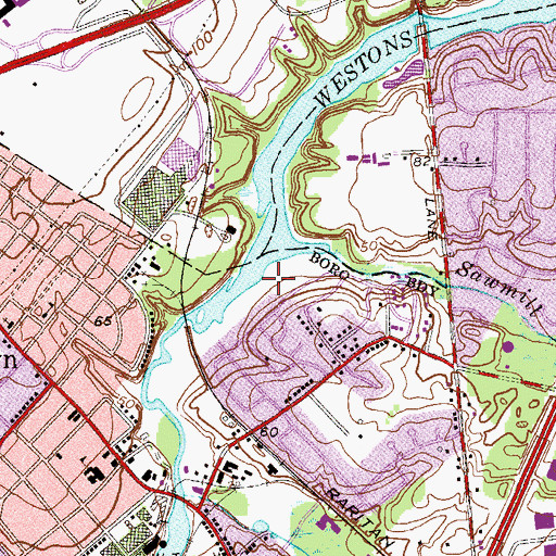 Topographic Map of South Plainfield OMS Helistop, NJ