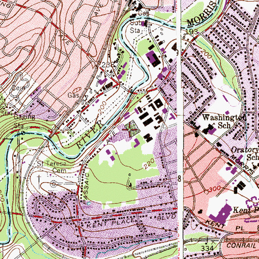 Topographic Map of Ciba-Geigy (historical), NJ