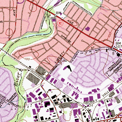 Topographic Map of Union County (historical), NJ