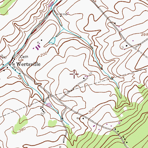 Topographic Map of Thompson Landing (historical), NJ