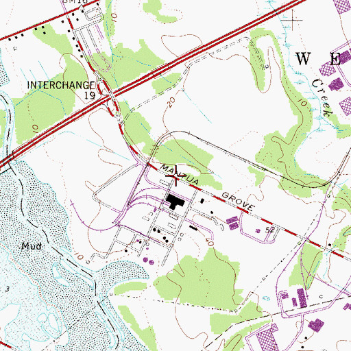 Topographic Map of Shell-Woodbury Number One (historical), NJ