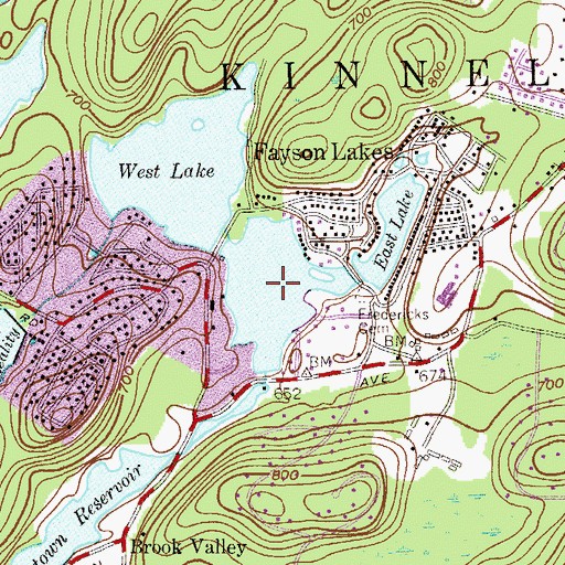 Topographic Map of Fayson Lakes, NJ