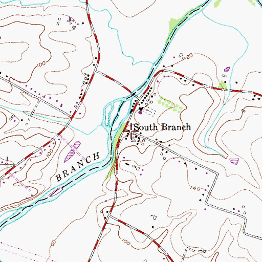 Topographic Map of South Branch, NJ