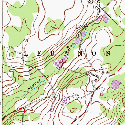 Topographic Map of Beisler Lake, NJ