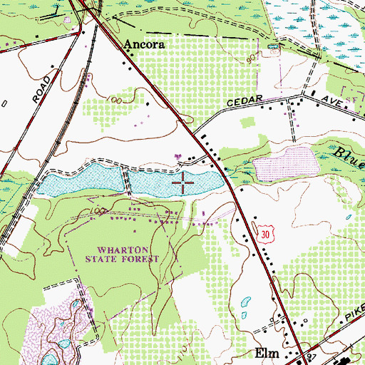 Topographic Map of Anchor Lake Two, NJ