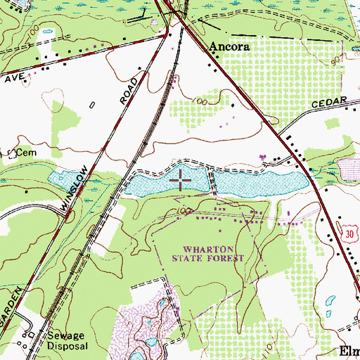 Topographic Map of Anchor Lake One, NJ