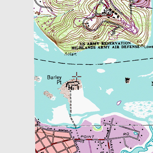 Topographic Map of Barley Point, NJ