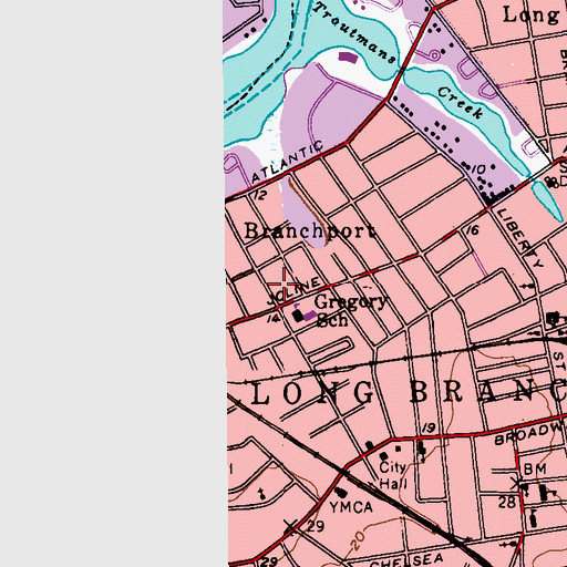 Topographic Map of Branchport, NJ