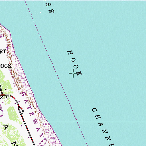 Topographic Map of False Hook Channel, NJ
