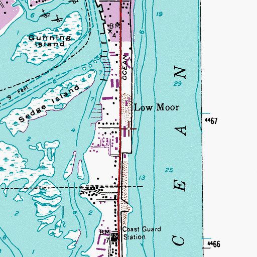 Topographic Map of Low Moor, NJ
