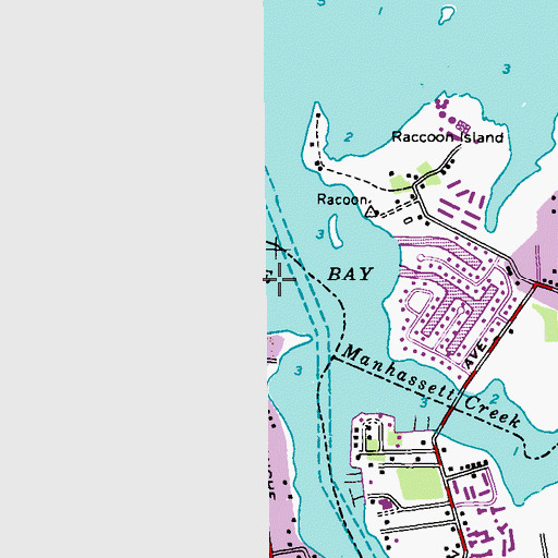 Topographic Map of Pleasure Bay, NJ