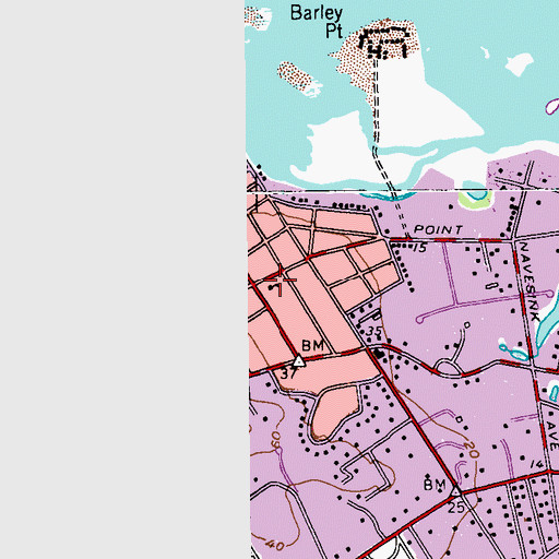 Topographic Map of Rumson, NJ