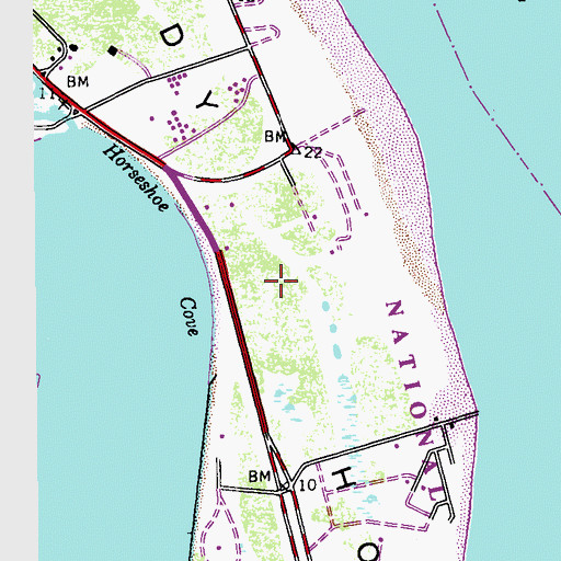 Topographic Map of Sandy Hook, NJ
