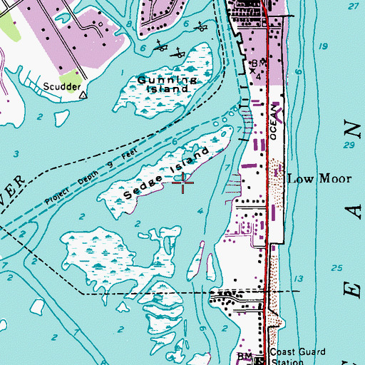 Topographic Map of Sedge Island, NJ