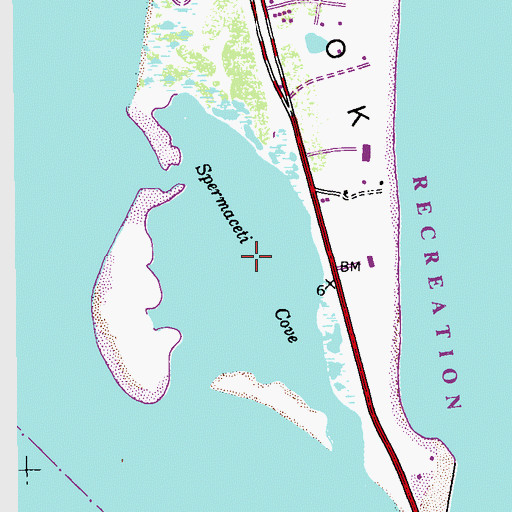 Topographic Map of Spermaceti Cove, NJ