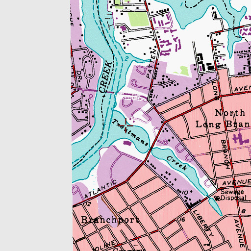 Topographic Map of Troutmans Creek, NJ