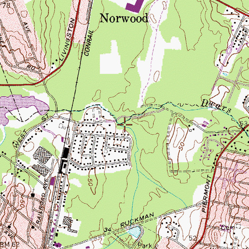 Topographic Map of Anderson Brook, NJ