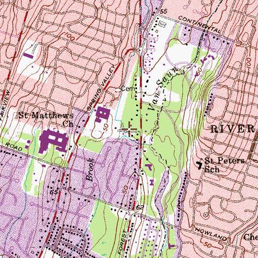 Topographic Map of Behnke Brook, NJ
