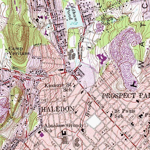 Topographic Map of Bridge Pond, NJ