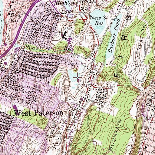 Topographic Map of Butchers Pond, NJ