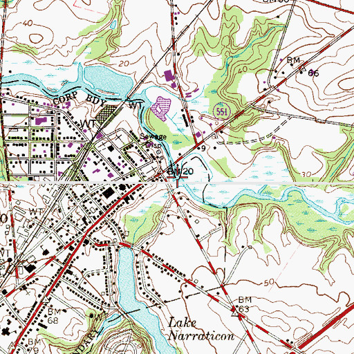 Topographic Map of Church Run, NJ