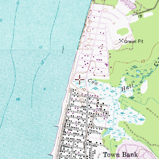 Topographic Map of Cox Hall Creek, NJ