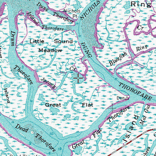Topographic Map of Crookhorn Creek, NJ