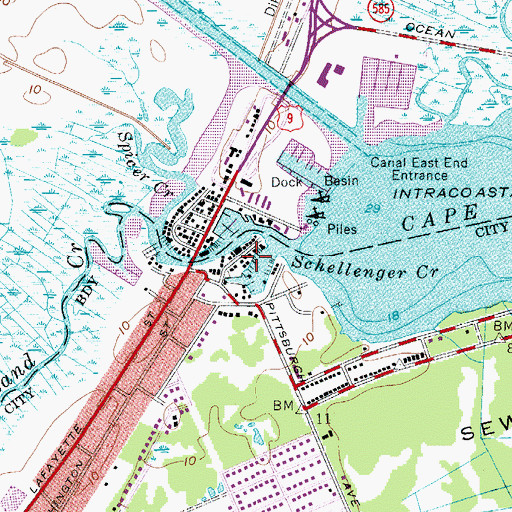 Topographic Map of Devils Reach, NJ