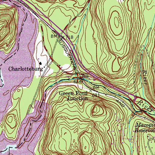 Topographic Map of Echo Lake Channel, NJ