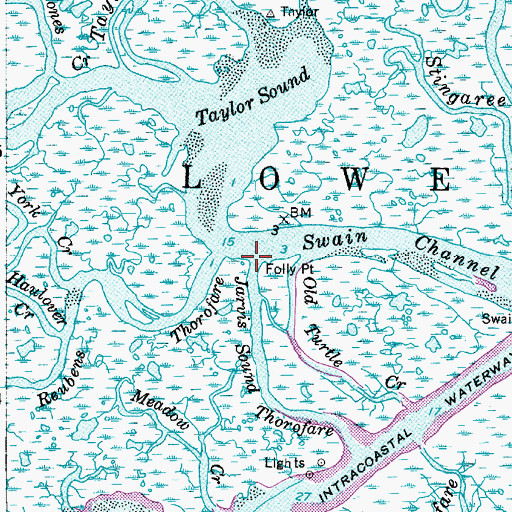 Topographic Map of Folly Point, NJ